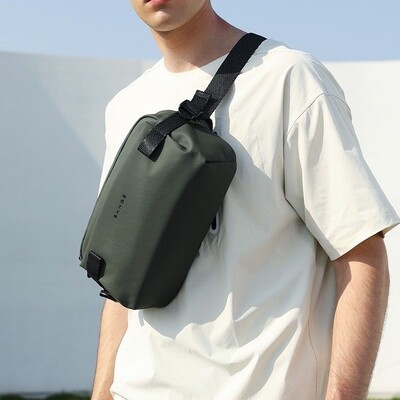 Bange班歌新款斜挎包通勤腰包耐磨时尚休闲韩版单肩包高级感胸包