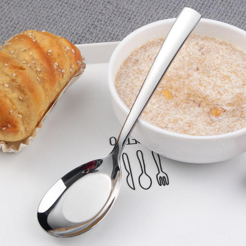 加厚不锈钢中式家用吃饭勺勺子