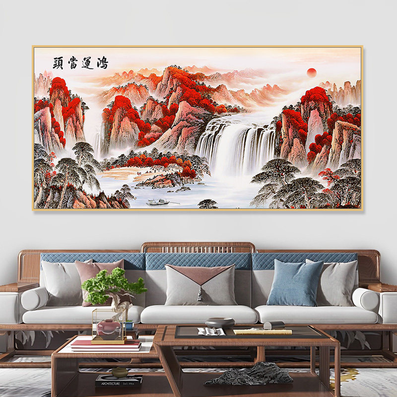 实木中式国画数字油画