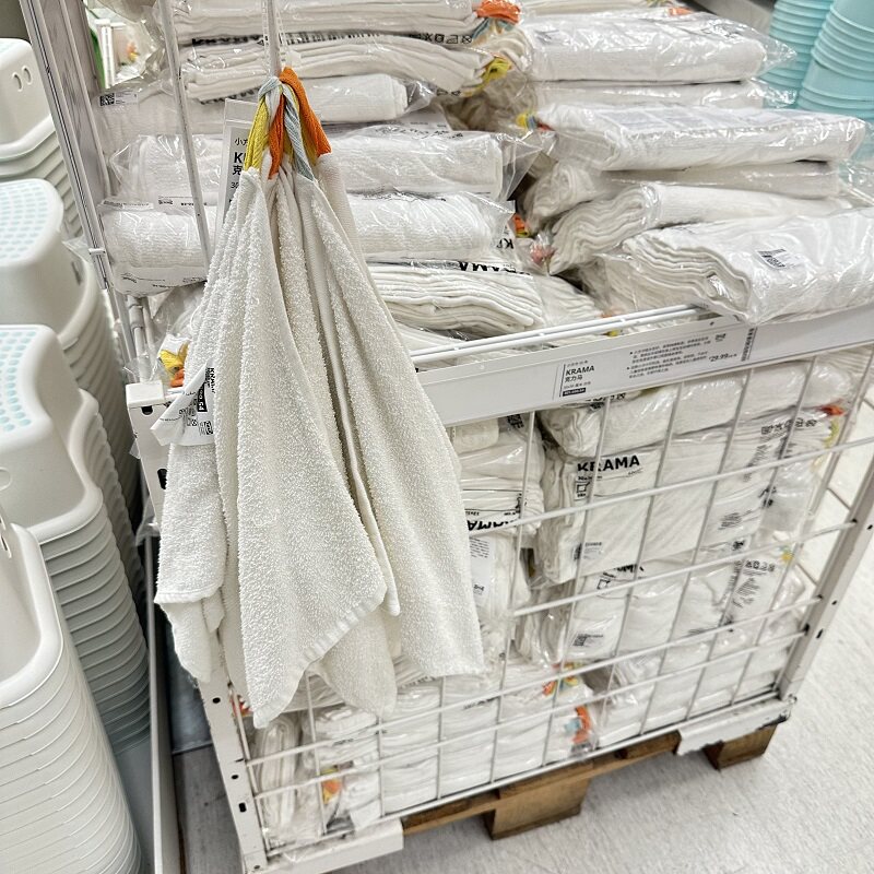 IKEA宜家克力马小方巾白色30x30厘米纯棉小方巾婴儿口水巾抹巾