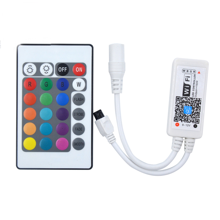 新款、超实用、超划算、超优惠... LED RGB 智能WIFI 控制器， 手机下载免费APP（ANDROID 或IOS 均可用），控制器连接手机，直接触摸手机，即可享用不同的变化模式!