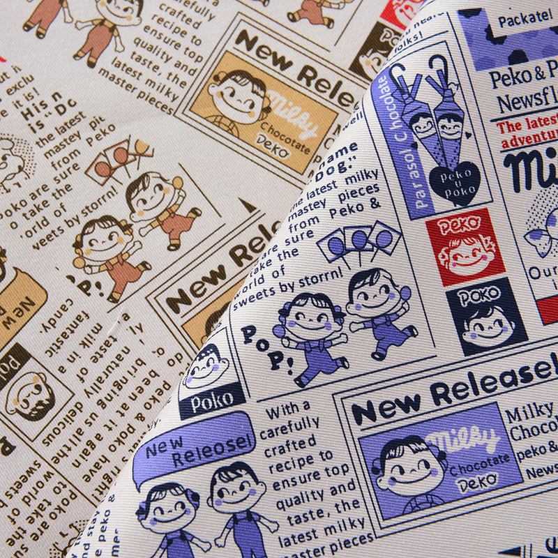 纯棉印染卡通diy布料手工家居服装全棉面料纱卡棉布不二家报纸