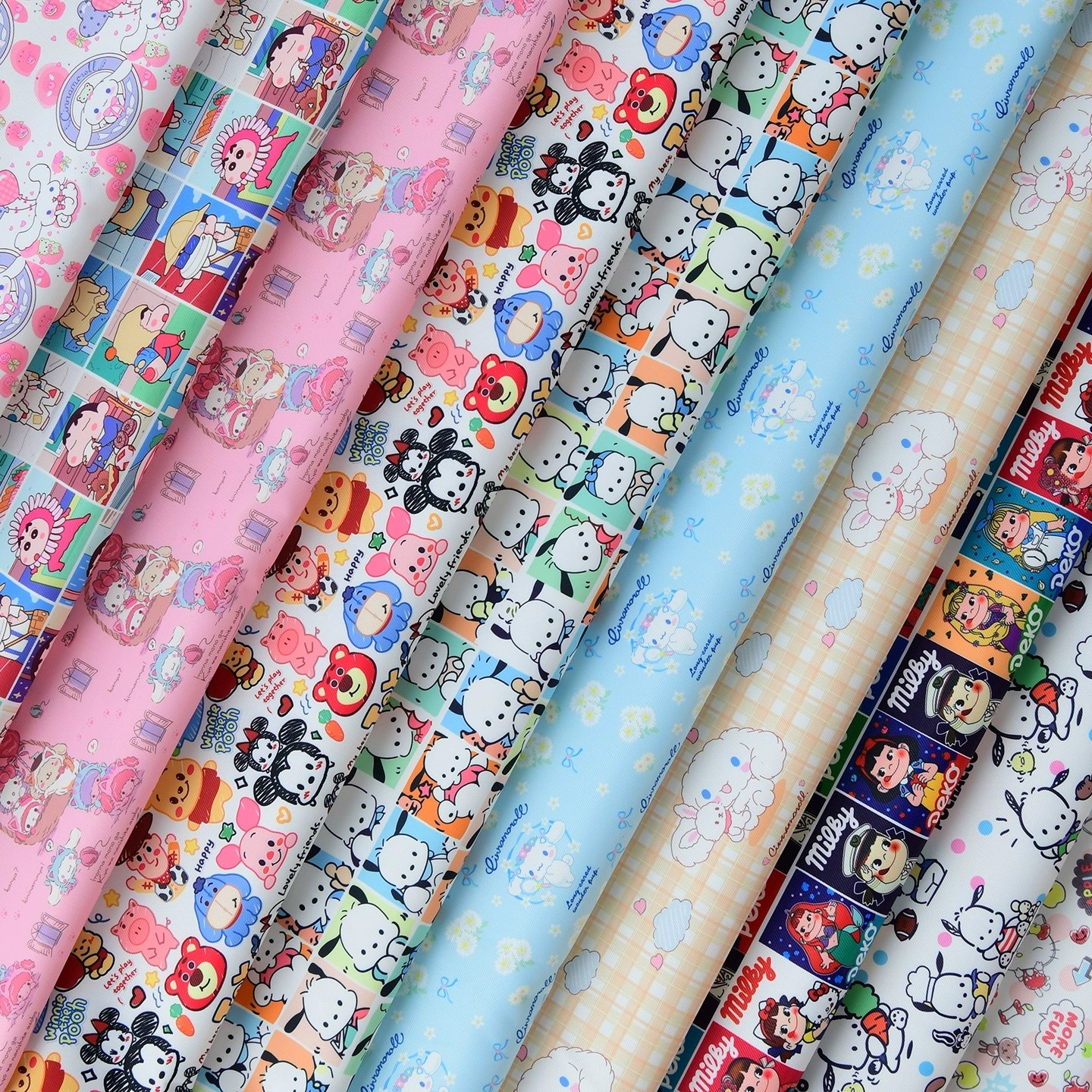 手工DIY面料桌布挡风被收纳袋手账卡通印花涤纶防风防水布料,居家布艺,海绵垫/布料/面料/手工diy,淘宝优惠券,粉丝福利购,淘宝优惠卷