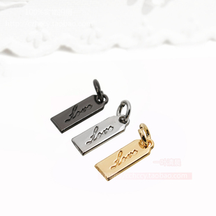 DIY 合金配饰 高品质封釉电镀吊牌 小挂饰 金属挂件挂牌