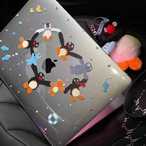 pingu家族星星细闪笔记本保护壳