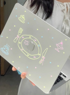 汪三岁「吃什么」原创MacBook保护壳苹果笔记本2025款M4pro14寸16寸air13寸M1/M2/M3保护套配件UV印刷