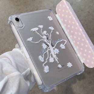 汪三岁原创「冰蓝」双面印Y折轨道拆分iPad平板保护壳pro防弯防磕碰Air7保护套2025新款 air13寸mini7