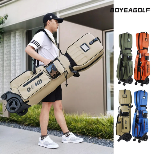 Boyea高尔夫航空两用硬壳球包