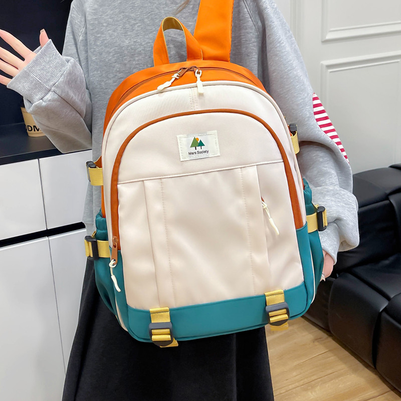 撞色大容量双肩包男女轻便尼龙布学生二到六年级护脊书包旅行背包,箱包皮具/热销女包/男包,双肩背包,淘宝优惠券,粉丝福利购,淘宝优惠卷