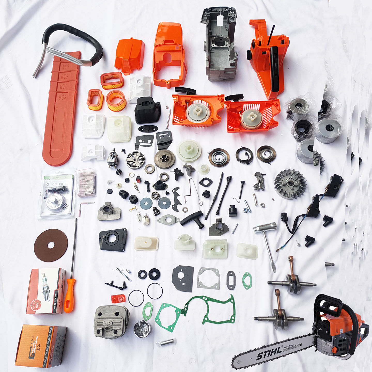 油锯配件大全通用启动器刹车板链轮化油器火花塞纸垫盘簧油锯链条,鲜花速递/花卉仿真/绿植园艺,手工锯,淘宝优惠券,粉丝福利购,淘宝优惠卷