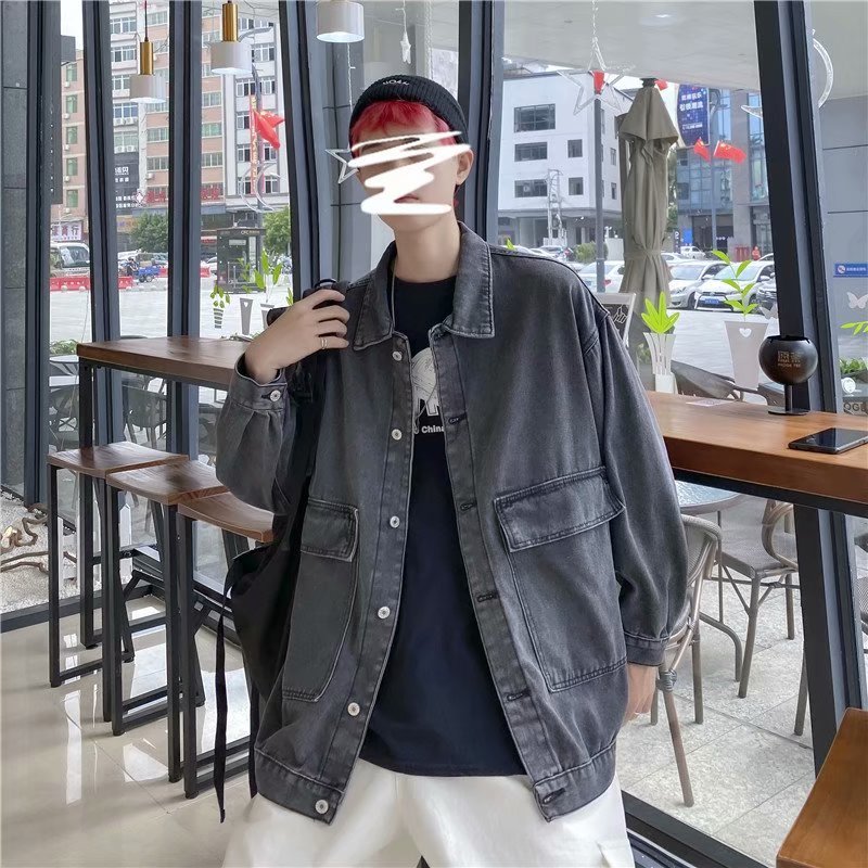 Denim jacket men's Korean fashion casual handsome versatile autumn fashion brand students wear work clothes jacket man