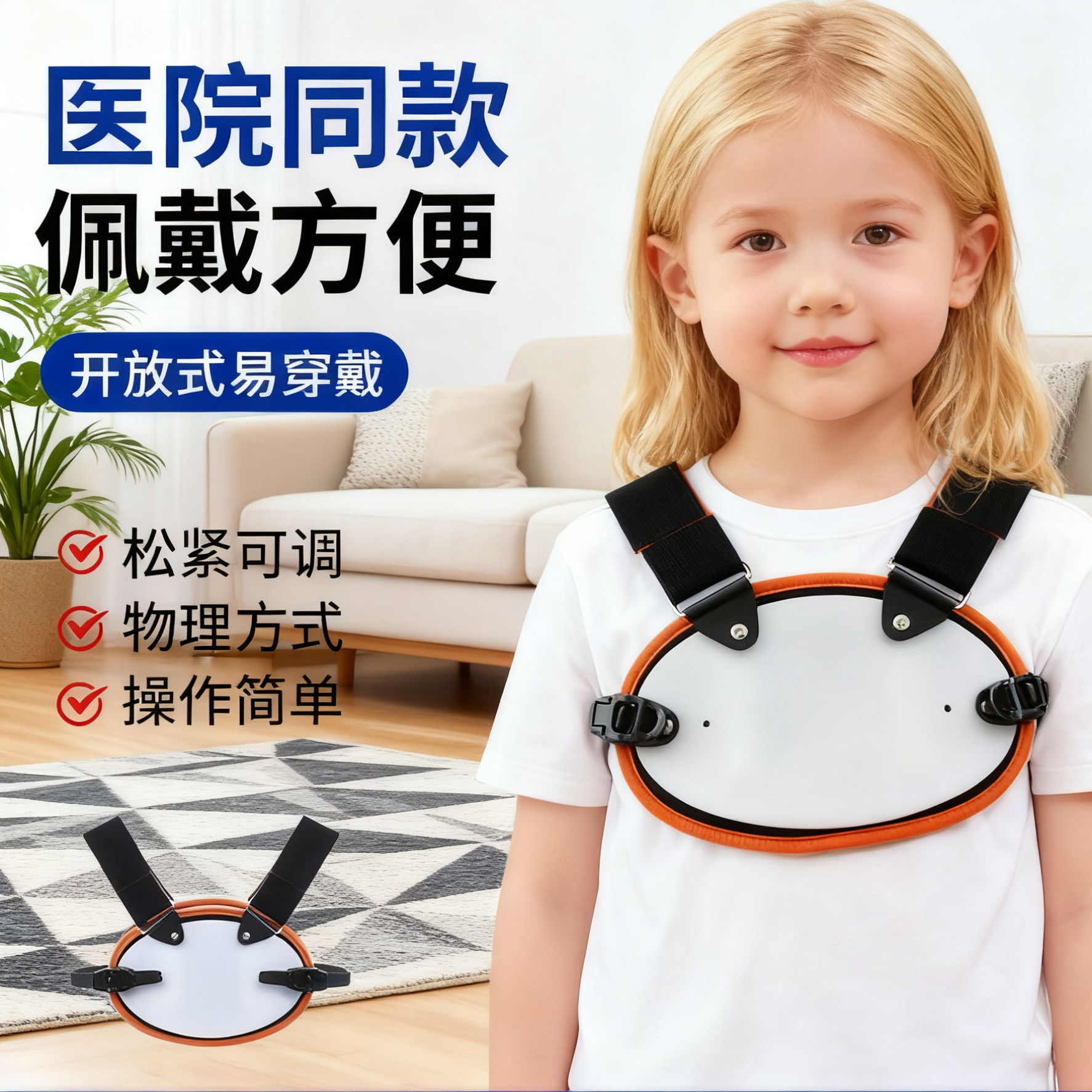 儿童鸡胸矫正器固定护具
