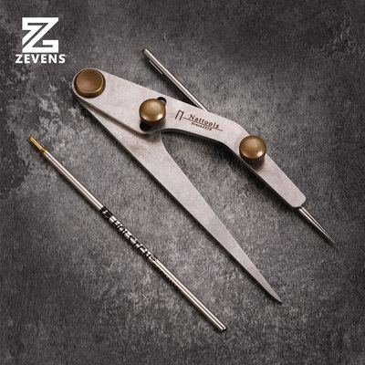 包邮Nattools水银笔划线规DIY手工皮革皮艺铁规手工皮具工具划规