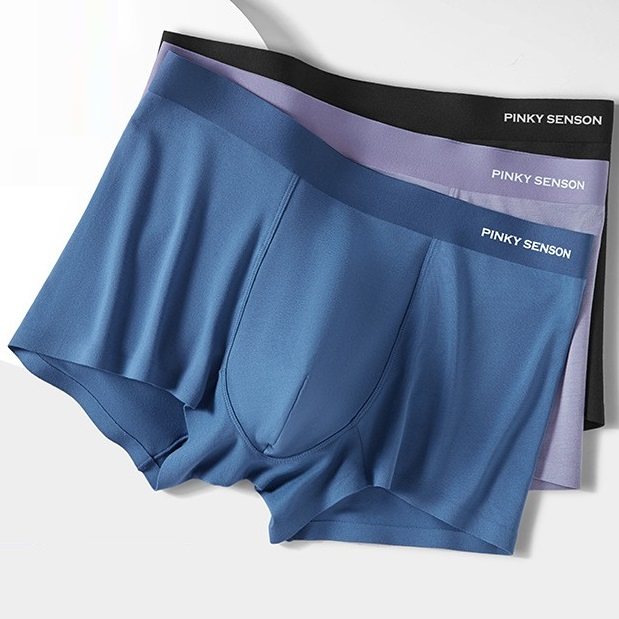 外贸出口新款50S莫尔士内裤桑蚕丝5A抗菌裆透气平角裤衩简约无痕
