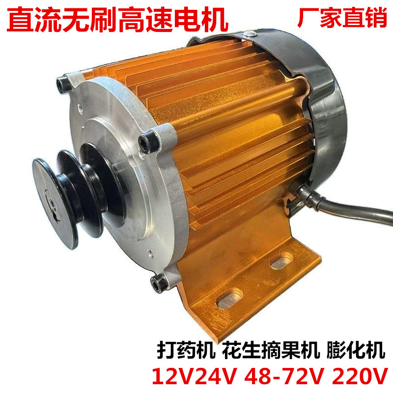 高速直流无刷电机打药机水泵膨化机专用12v24v48v220厂家直销定制