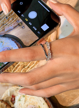 高级感戒指ins冷淡风女