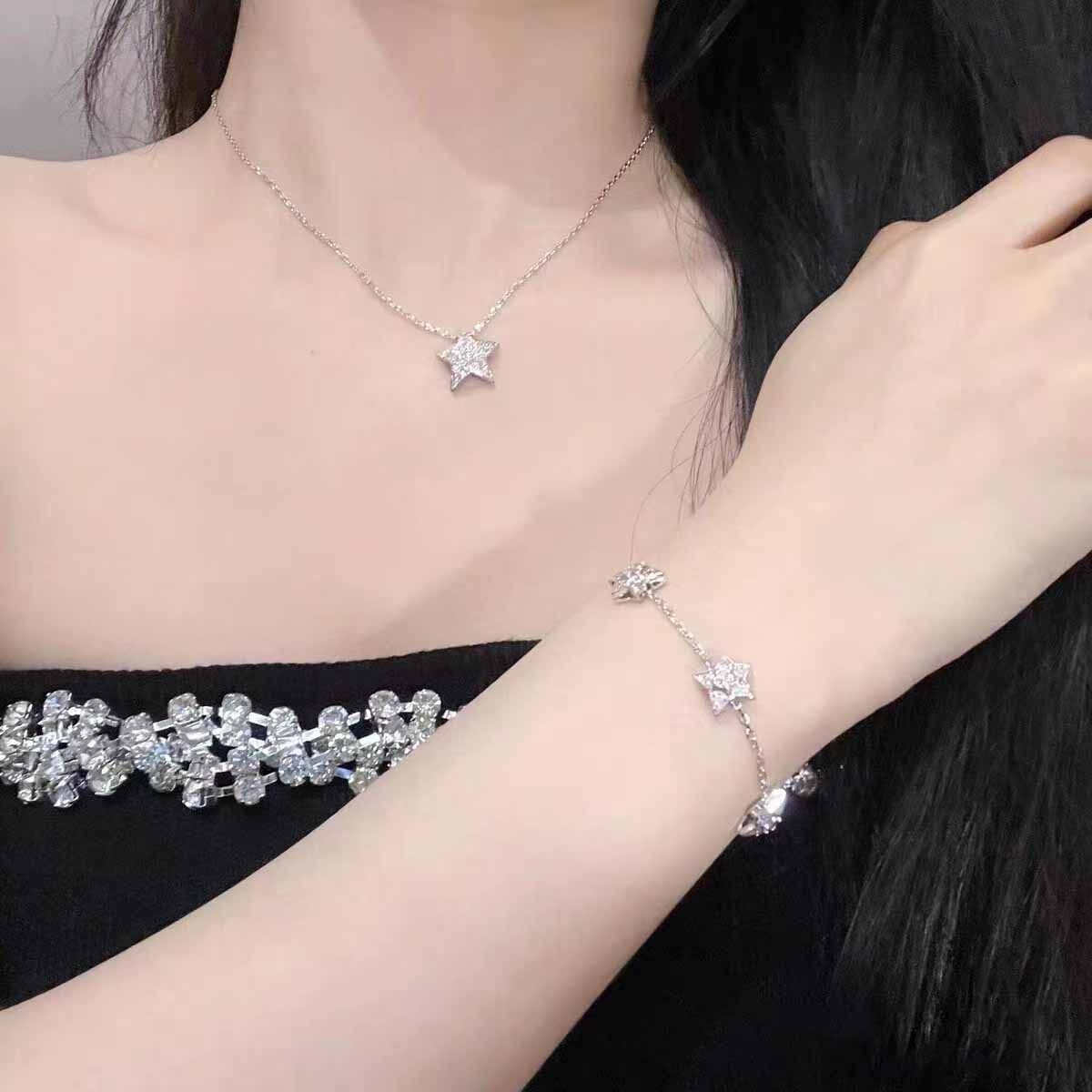轻奢光芒星星项链手链女高级感小众设计简约气质送女友时尚个性款