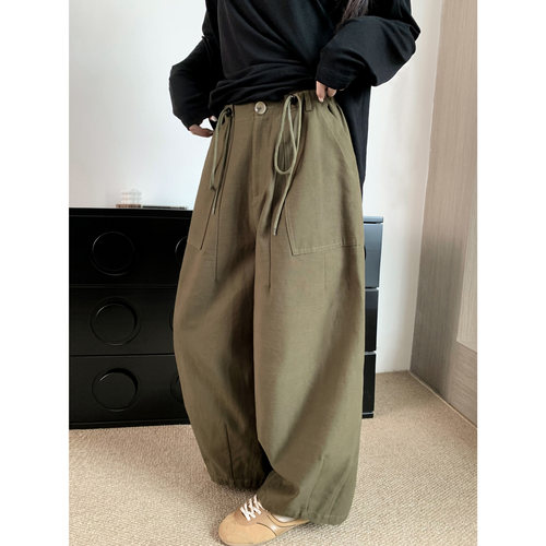 宽松慵懒休闲工装阔腿裤