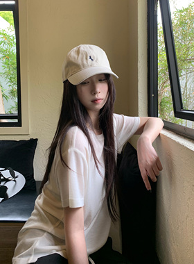 HVIVI轻薄软糯100绵羊毛高品质圆领短袖T恤女夏新款弹力透气上衣