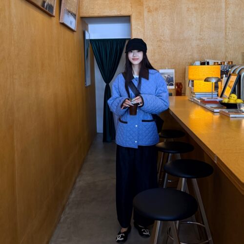 棉衣外套秋冬翻领夹克棉服