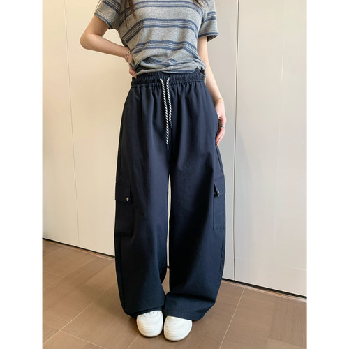 莱赛尔+棉通勤抽绳直筒休闲裤