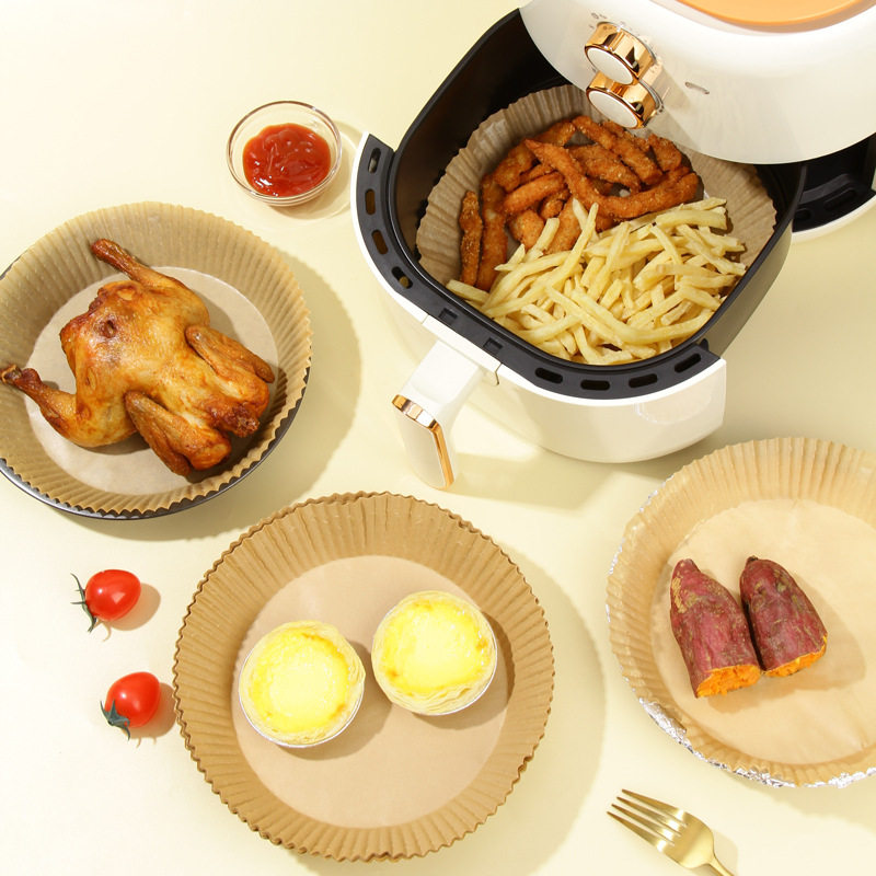 空气炸锅专用纸纸垫食品级吸油纸垫纸烘焙家用食物硅油纸圆形纸盘