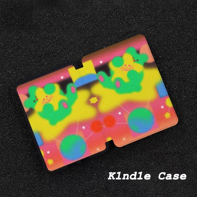 原创霓虹小熊适用kindle7代电子书保护套kpw123软壳958防摔带休眠