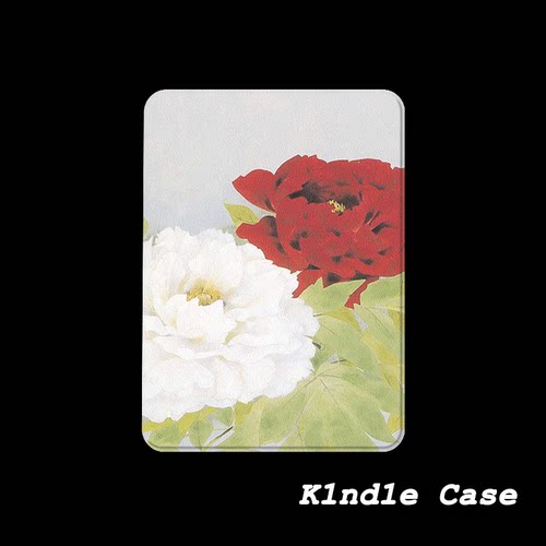 原创双枝牡丹KindlePaperwhite6/5/4/3电子书磁吸保护套658青春版拆分汉王clear6适用neo3掌阅light4休眠