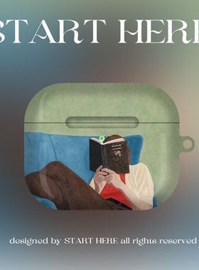 原创小众艺术复古冷淡风看书油画适用airpods4代苹果耳机保护套airpods pro2/airpods3/2耳机保护壳亮面