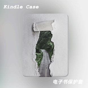 小众撕裂公路适用kindle7代电子书保护套kpw123软壳958防摔带休眠