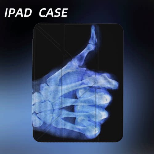 原创y2k射线拇指iPad2025新款11代苹果Air7防弯Y折ipad壳三折第9代平板壳11寸Pro亚克力适用mini7带笔槽
