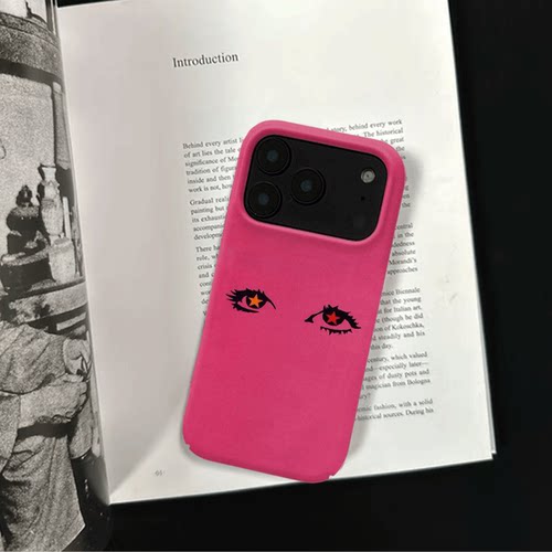 原创艺术双星眼iPhone17pro手机壳磁吸16p软壳亮面14半包壳苹果15promax全包磨砂硬壳适用三星s24S25