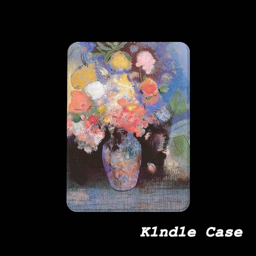 原创柔彩瓶花KindlePaperwhite6/5/4/3电子书磁吸保护套658青春版拆分汉王clear6适用neo3掌阅light4休眠