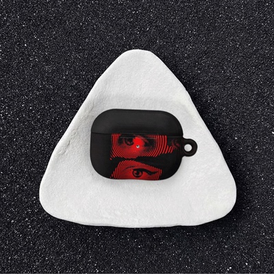原创红环双瞳适用于airpods4代苹果耳机保护套airpodspro3/airpods3/2耳机保护壳亮面