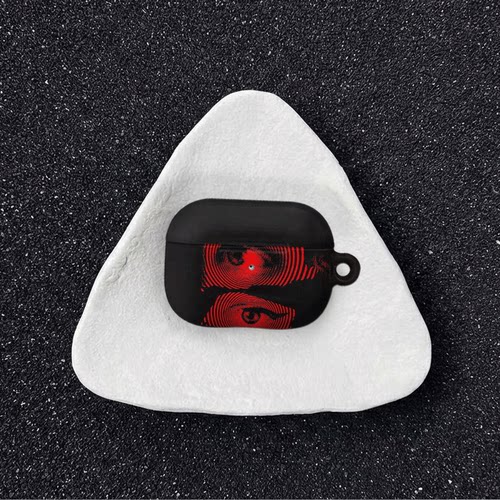 原创红环双瞳适用于airpods4代苹果耳机保护套airpodspro3/airpods3/2耳机保护壳亮面