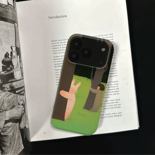 原创可爱树后迷藏iPhone17pro手机壳磁吸16p软壳亮面14半包壳苹果15promax全包磨砂硬壳适用三星s24S25