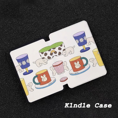 原创杯边小狗适用kindle7代电子书保护套kpw123软壳958防摔带休眠