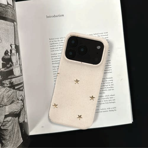 原创氛围感金箔星点iPhone18pro手机壳磁吸17p软壳亮面15半包壳苹果14promax全包磨砂硬壳适用三星s24S25