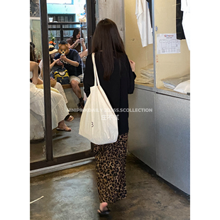 Ninipink庄不腻自制 姐感豹纹半身裙复古显瘦中长裙 时髦标本