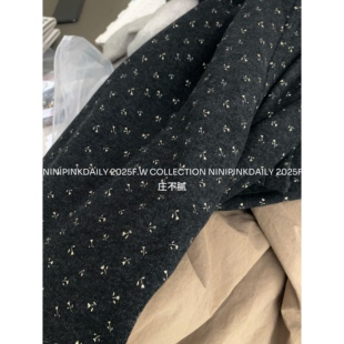 碎花宽松遛弯裤 韩系百搭松紧腰休闲裤 绒花 NInipink庄不腻自制