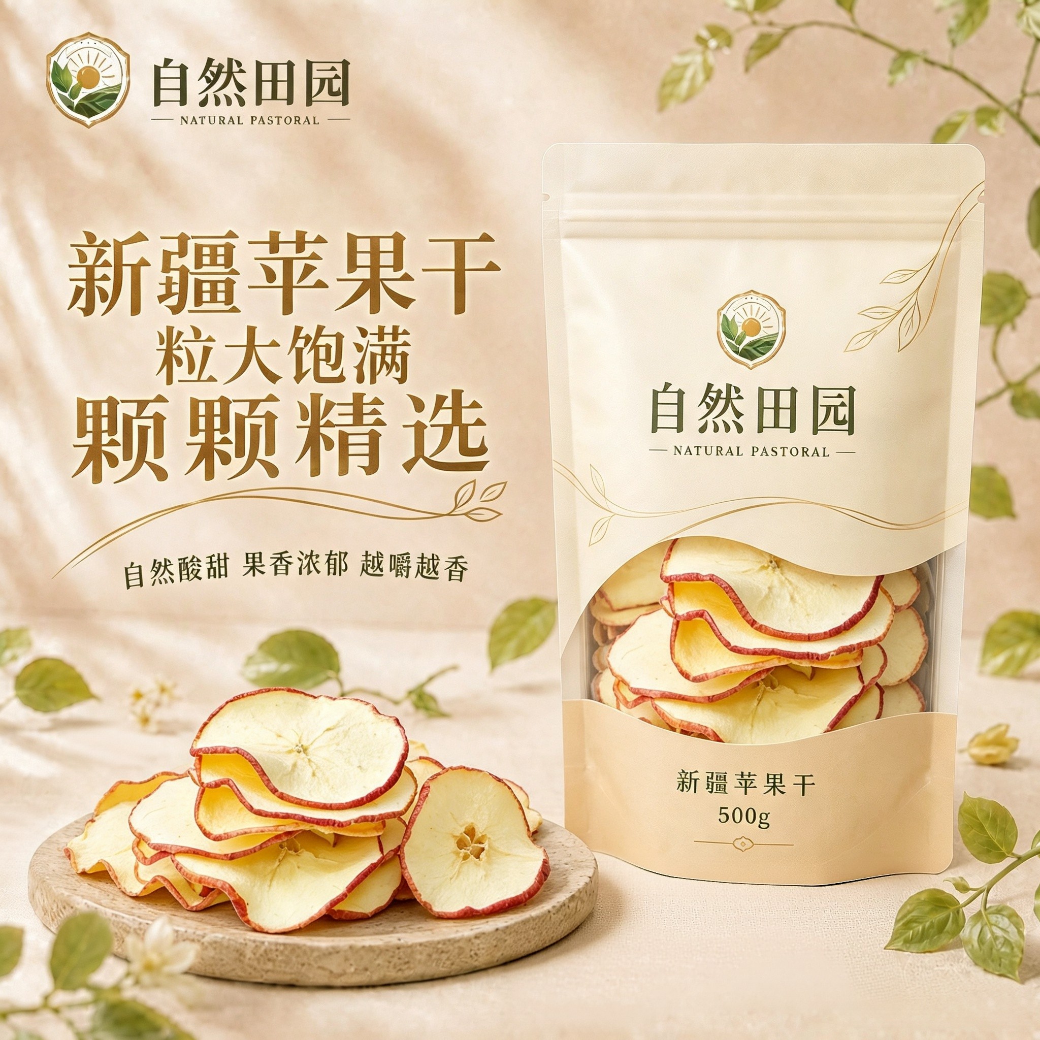 苹果干无糖无添加净含量新疆阿克苏原味纯正苹果片婴儿泡水
