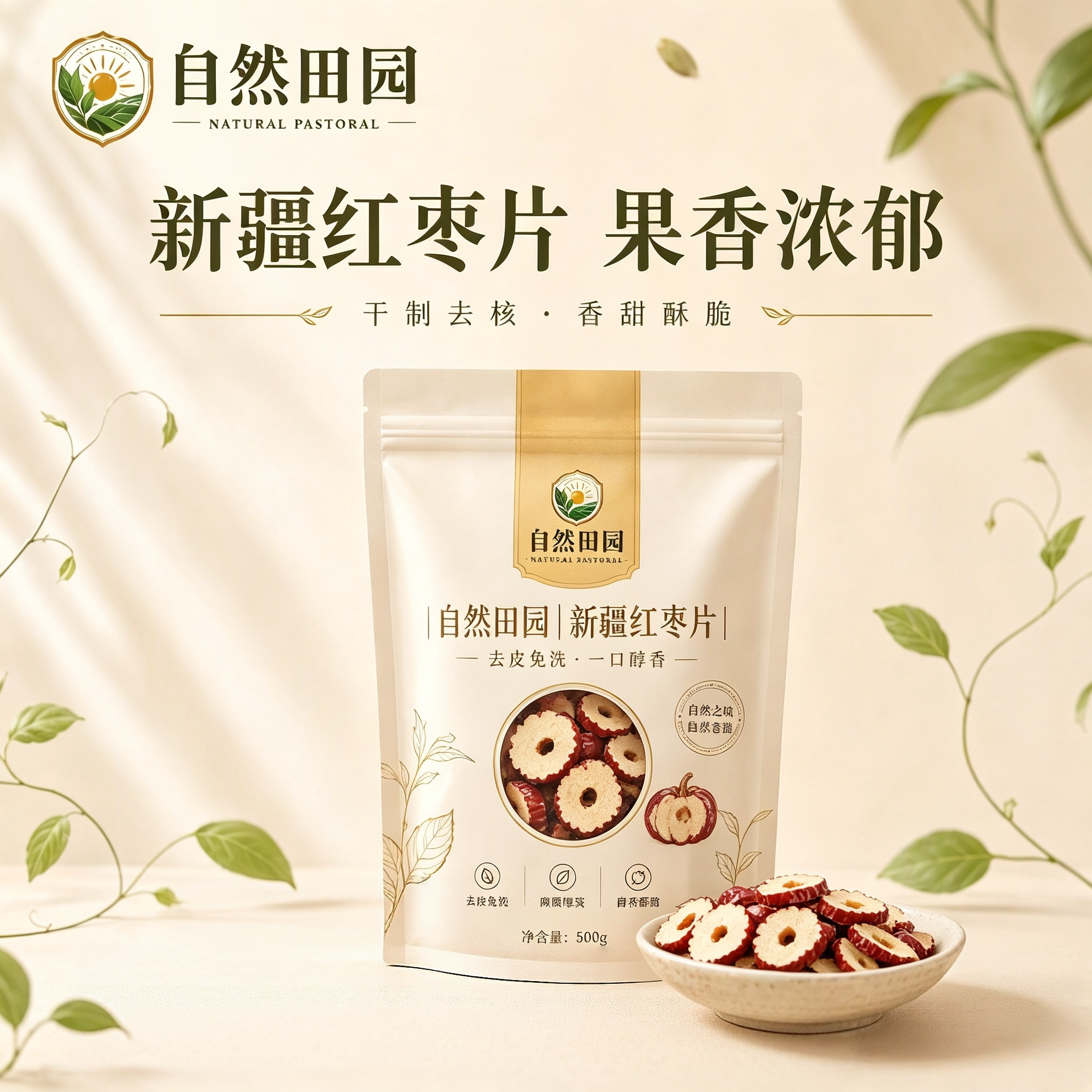 净含量红枣片干正品官方旗舰店特级无核泡水新疆特产无添加红枣干图片