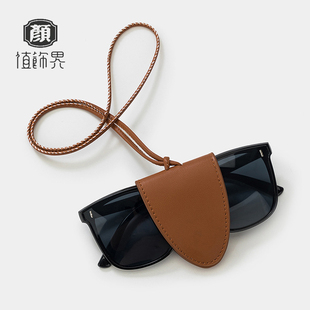 奢品包配女士包包通用皮挂件适用于戈雅包平纹牛皮磁吸眼镜收纳夹