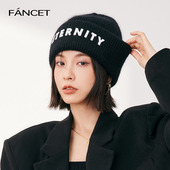 ins兔毛堆堆帽女针织帽加厚保暖冷帽 毛线帽韩版 Fancet 帽子女冬季