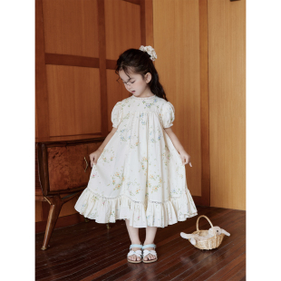 女童碎花蕾丝拼接度假裙森系甜美连衣裙 NAIXIBABY｜奶昔私服