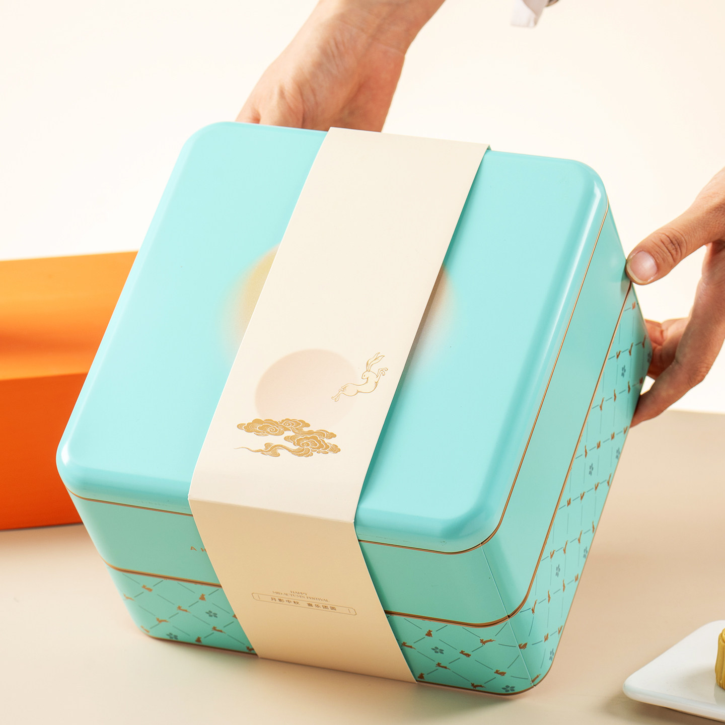 中秋礼品包装盒月饼铁盒定制厂家