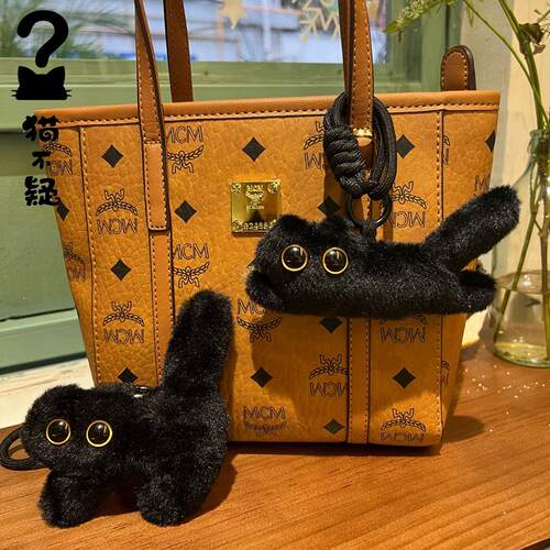 猫不疑原创手作黑猫包包挂件