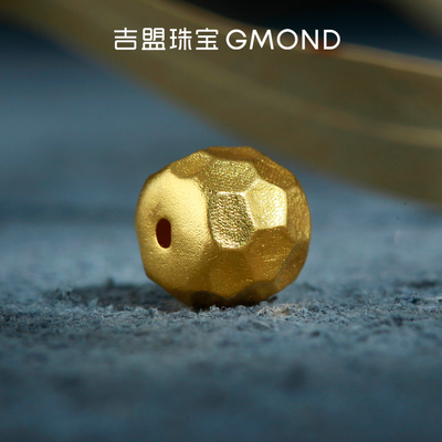 999足金文玩无相老型珠古法黄金