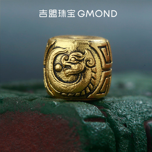 999足金盘龙博古老型珠古法黄金
