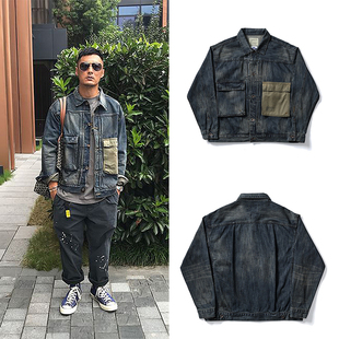 MADNESS MDNE 余文乐同款夹克牛仔衣外套秋冬季男大口袋宽松上衣